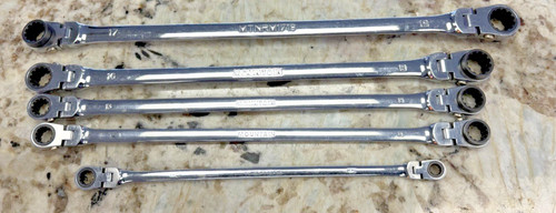 Mountain 5pc Double Box Flexible Reversible Ratcheting MTNRM810 - MTNRM1719 NICE