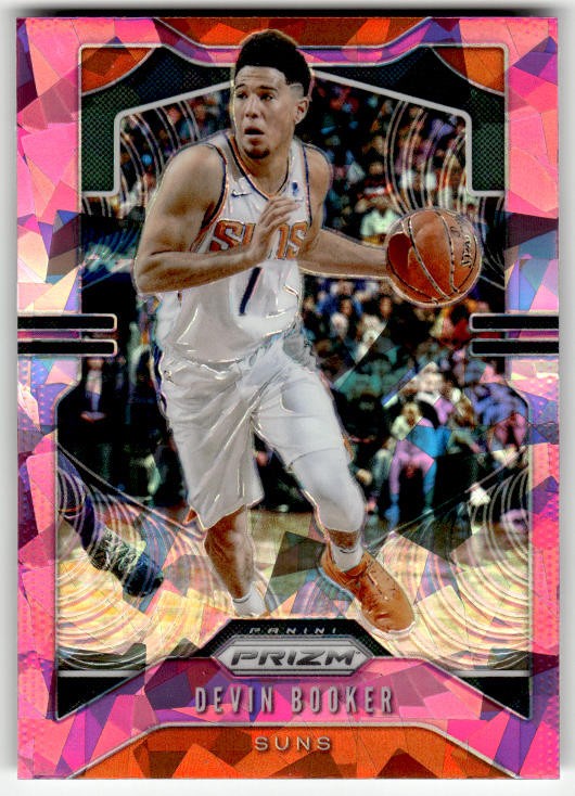 2019-20 Panini Prizm Prizms Pink Ice Devin Booker #67 Phoenix Suns
