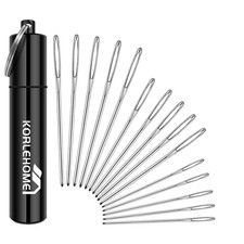 KOLEONHOME 15 Pcs Large Eye Yarn Tapestry Darning Needles, 3 large, Black