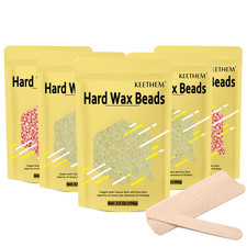 Wax Beads,5 Packs Hard Wax Beads Waxing at Home for Hair Removal - Hard Wax for