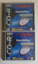 2x Verbatim DataLifePlus CD-R 80 Min 700MB Premium Tech Azo Blue 1X-16X Speed