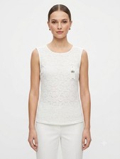 Banana Republic Women  s Sleeveless Lace Shell Top - White Size Medium NWT  S