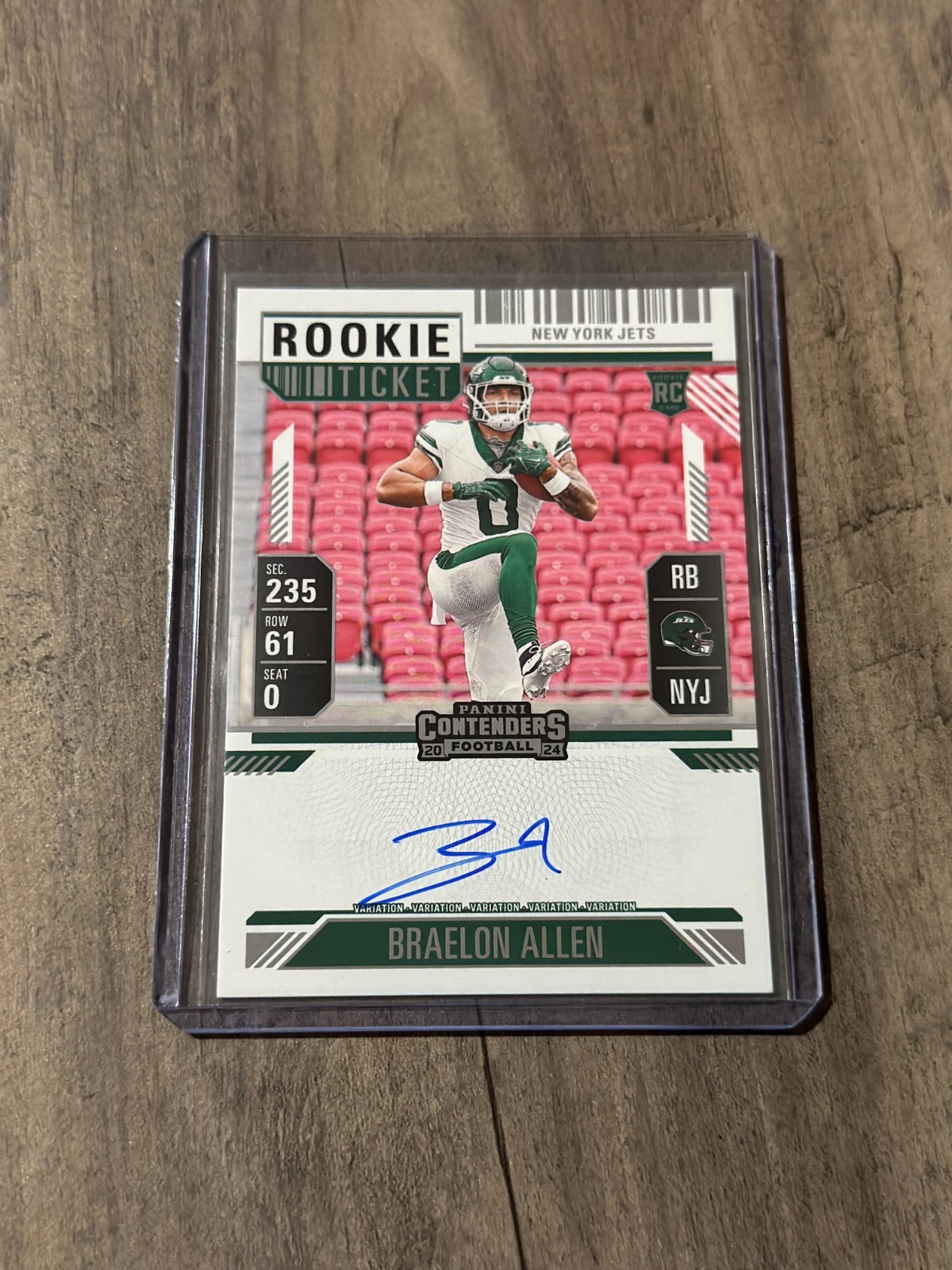 2024 Panini Contenders #115 Braelon Allen Rookie Ticket Sigatures auto