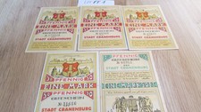 Notgeld Deutschland, 5 Notgeldscheine Craneburg
