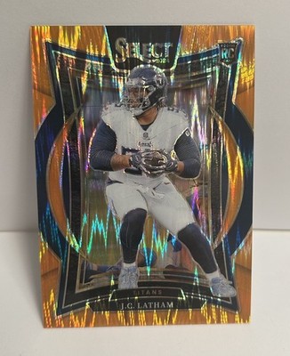 2024 Panini Select - Concourse J.C. Latham #11 Orange Shock Prizm /499 (RC)