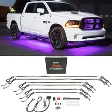 Ledglow Purple Slimline Led Truck Underglow Neon Accent Lights Underbody Kit
