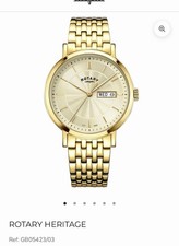 Rotary Heritage 1895 Gold Dress Watch Quartz 