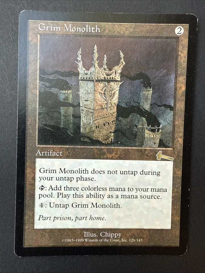 Grim Monolith 126/143 Urza's Legacy VINTAGE Magic the Gathering 1999 - Image 2 of 4