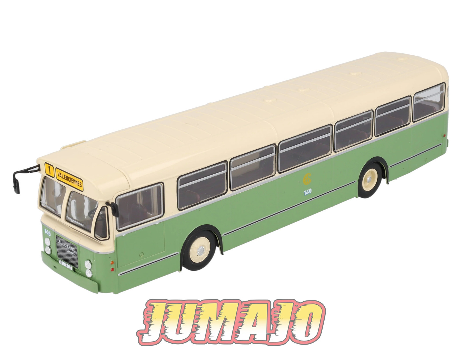 Miniature Brossel A92DAR IXO Hachette réplique haut de gamme du bus historique de Valenciennes