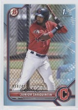 2022 Bowman Prospects Sky Blue Border 58/499 Junior Sanquintin #BP-80 02qo