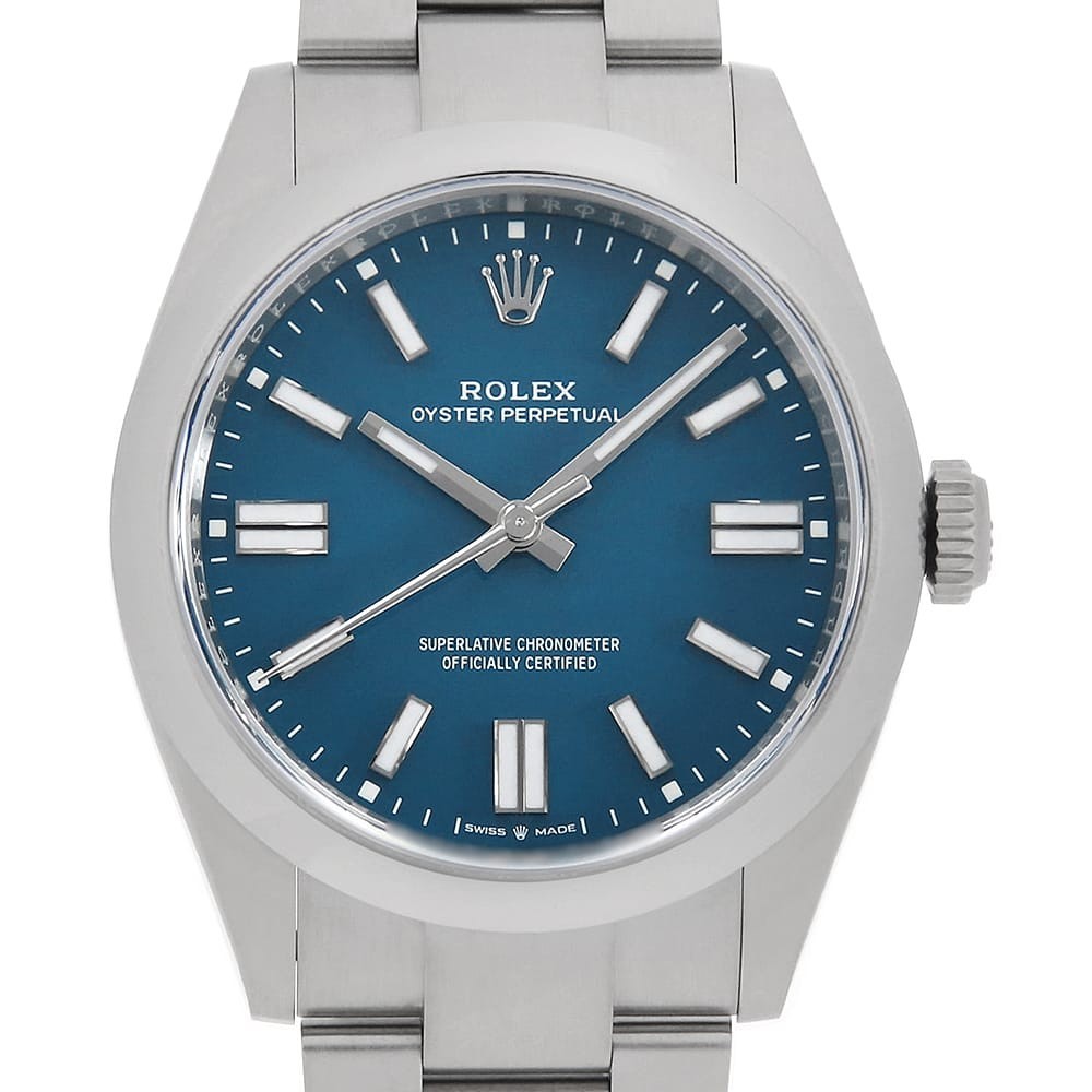 ROLEX Oyster Perpetual 41 134300 Med Blue Random Number second hand mens