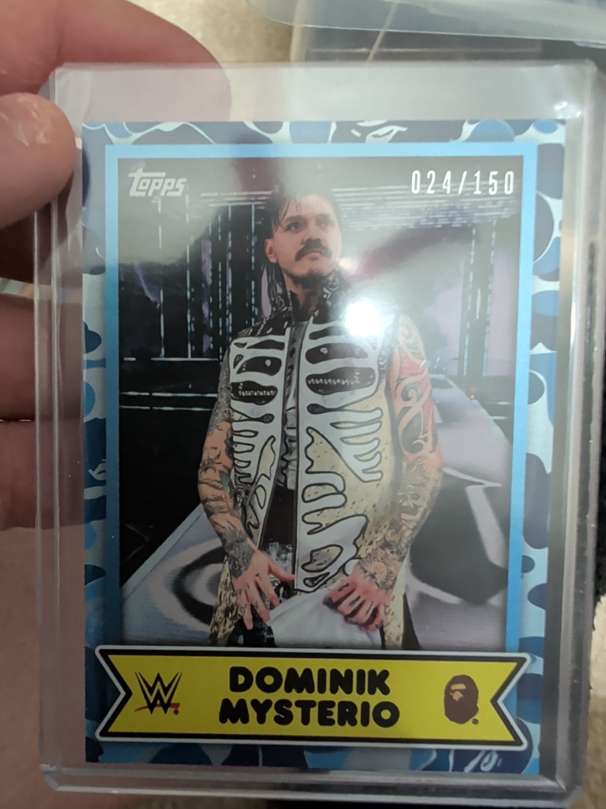 2025 Topps WWE X Bape - Dominik Mysterio #30 Blue Camo /150