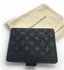 Louis Vuitton, Black Silk Monogram, Small Agenda/Address Book