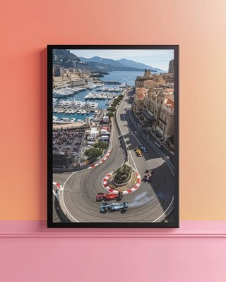 Monaco Grand Prix Poster, Formula 1 Race Wall Art, Aesthetic F1 Monaco Print