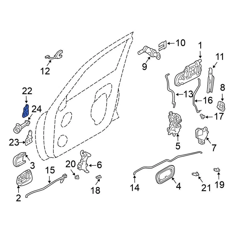 For Nissan Titan 2004-2015 Nissan 80400ZJ00A Front Upper Door Hinge - Image 3 of 4