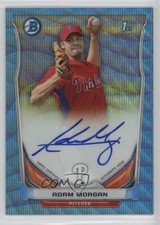2014 Bowman Prospect Chrome Blue Wave Refractor 46/50 Adam Morgan Auto 0o9