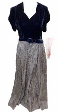 Authentic Vintage 1940s Velvet Dress 