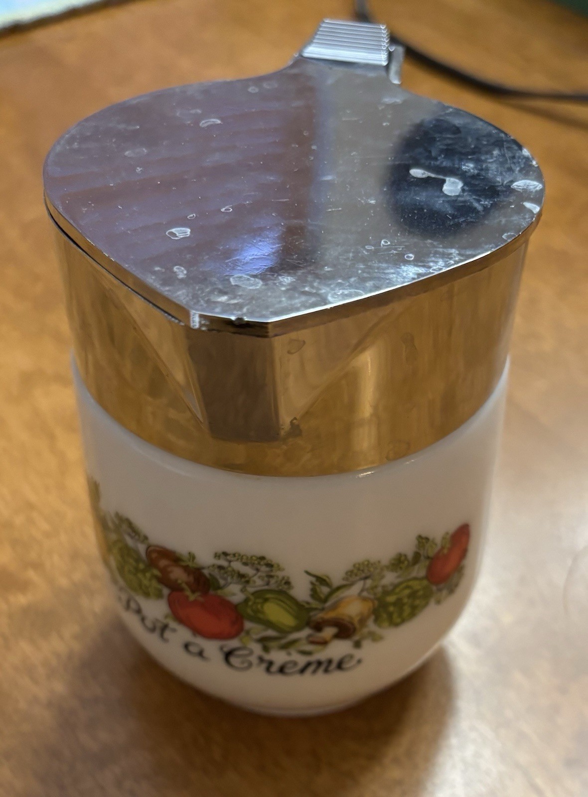 Gemco Corning Creamer Pot A Creme Vintage Coffee Cream Milk USA