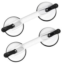 FCHO Glass Suction Cups Heavy Duty Aluminum Hooks for Tile Glass Lifting White