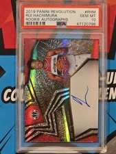 2019-20 Panini Revolution Rookie Rui Hachimura On Card Auto #RA-RHM PSA 10 GEM