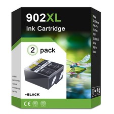 2pk Compatible for HP 902XL Black Ink Cartridge for Officejet 6950 6954 6975