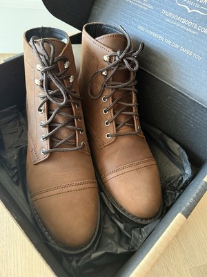 Thursday Boot Company Men's Captain Boots Size  8 Brown Suede