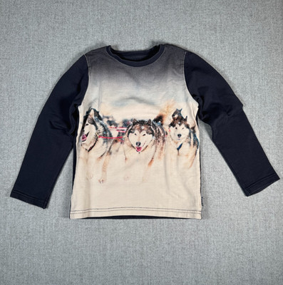 JAKO-O Langarmshirt Pullover Husky Motiv Gr. 116/122 Baumwolle