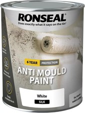 Anti Mould Paint White Silk 750ml Bathroom Kitchen Moisture Resistant Washable