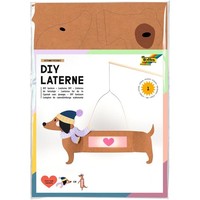 Folia 94203 Laternen Bastelset Autumn Friends, Ca. 10 X 23 X 33 Cm - Bastelmater