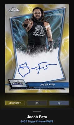 Jacob Fatu Gold 50cc Brand Signature Legendary 2026 Slam WWE Chrome