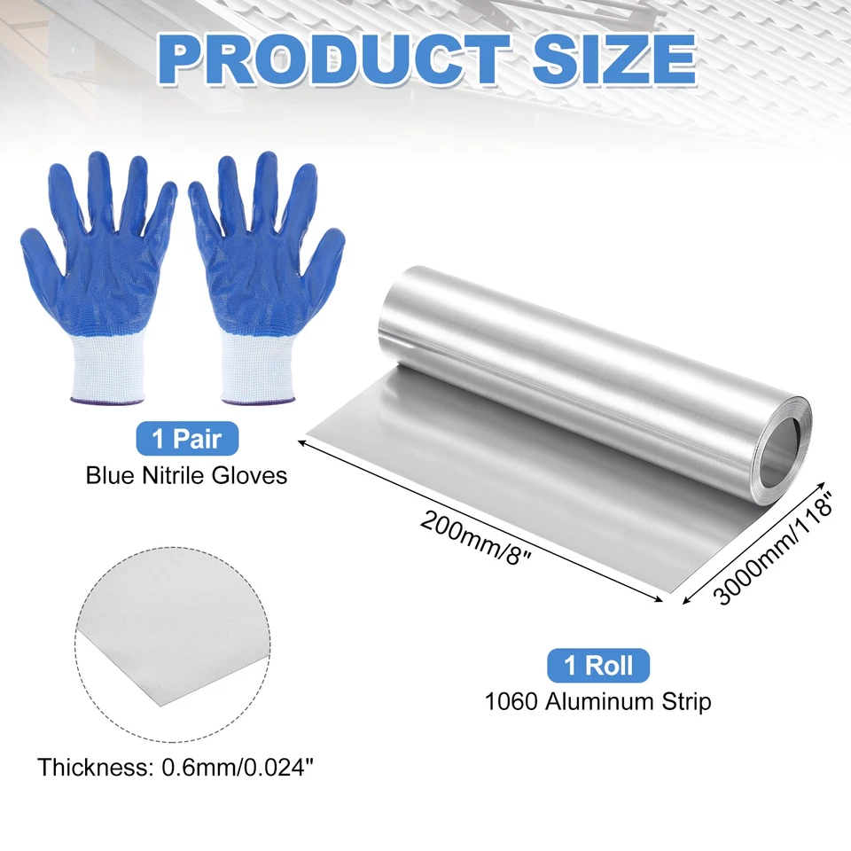 Rollo intermitente de aluminio 1060, paneles de techo de aluminio de 118" X8" X0,024" Foto 2 de 4