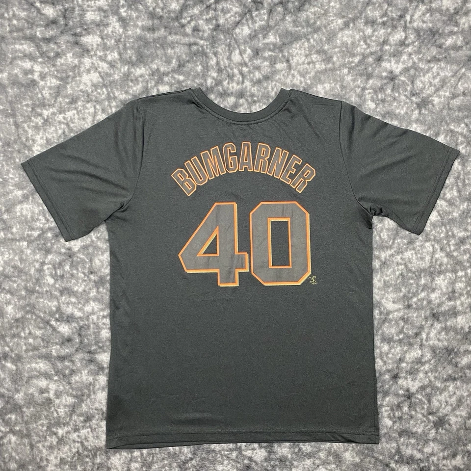 San Francisco Giants Bumgarner #40 TShirt Womens XL Black Genuine Merchandise - Image 2 of 4
