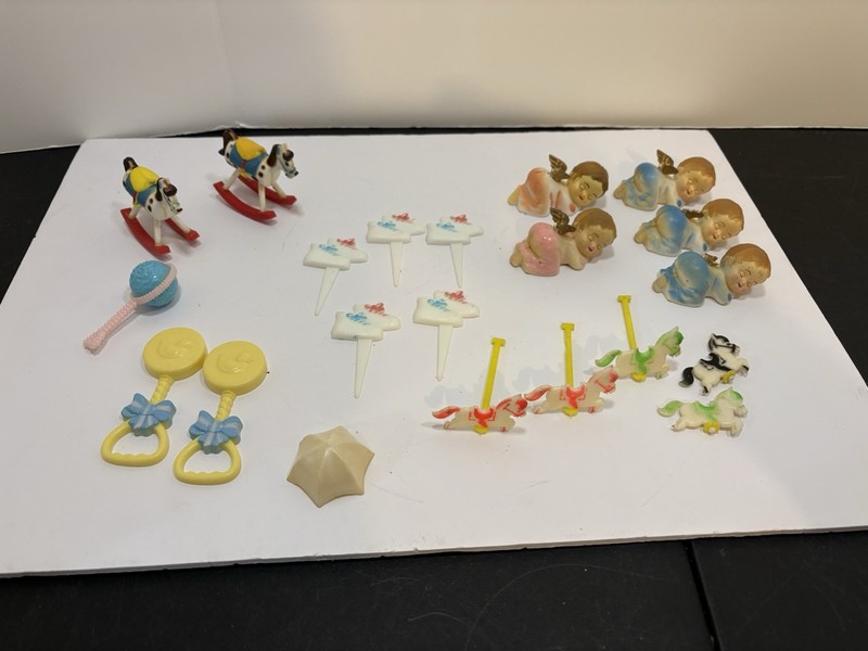 Vintage Baby Cake Decorations 