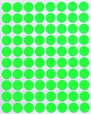 Lot de 4000 petits autocollants d'étiquettes de couleur 13 mm Vert fluo