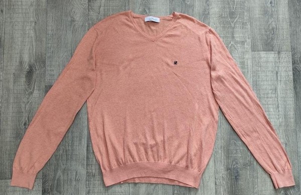 Men Carolina Herrera Sweater Peach Cotton 40/L/48