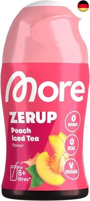 MORE Zerup, Peach Iced Tea, 65 ml, für bis zu 8 l Fertiggetränk, zuckerfreier S