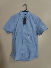 Tommy Hilfiger Men's Buttondown Shirt Short Sleeve Collared Button Up Casual New