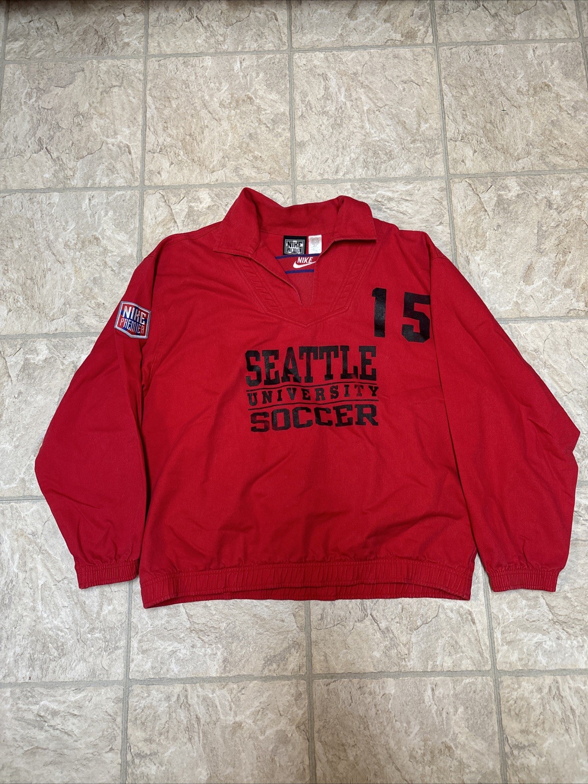 Vintage Nike Premier 90s Seattle University Soccer Jersey Warmup Top Mens XL