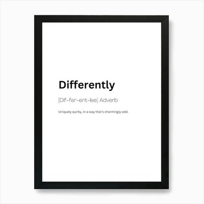 Unterschiedlich Definition Bedeutung Kunst Gerahmtes Wandbild Poster Leinwanddruck Bild