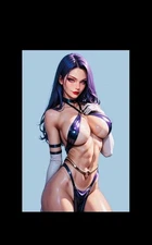 2.5x3.5 ACEO Fan Art Card Glossy Print Limit Ed Sexy X-men Psylocke Latex