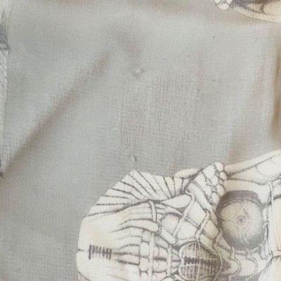 2000s Alexander McQueen Skull Scarf Gray Silk Vintage 100x100 cm