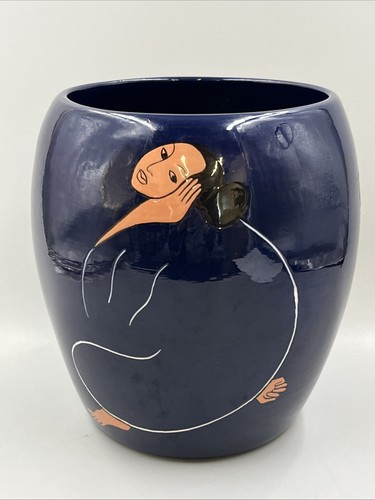 R. C. Gorman Midnight Trilogy Ceramic Vase Signed Southwestern Art 30/100 1992