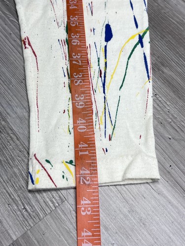 Vintage 90s Girls Colorful Paint Splatter Romper Size 12 Made in USA Sleeveless - Picture 13 of 13