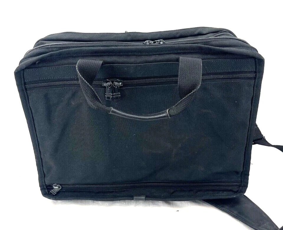 TUMI Negro 18" Viaje Portátil Correa Lateral Hombro Mensajero Maletín Bolso Foto 3 de 4