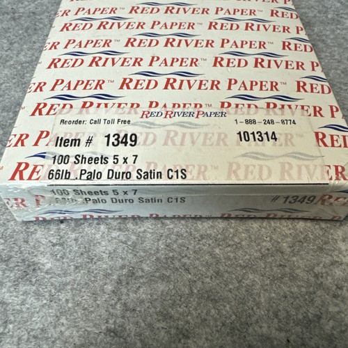 Red River Paper 5x7 100 Sheets 66lb Palo Duro Satin C1S New #1349 101314 Sealed - Picture 2 of 3