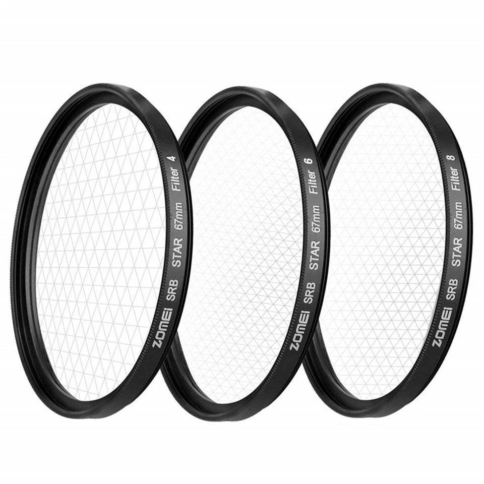 ZOMEI Night view Star Filter 4/6/8-Piont Filter Set 82mm For Canon Nikon DSLR - Image 2 of 4