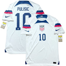 2022 USA Authentic Home Jersey 10 Pulisic Small Player Specs World Cup USMNT