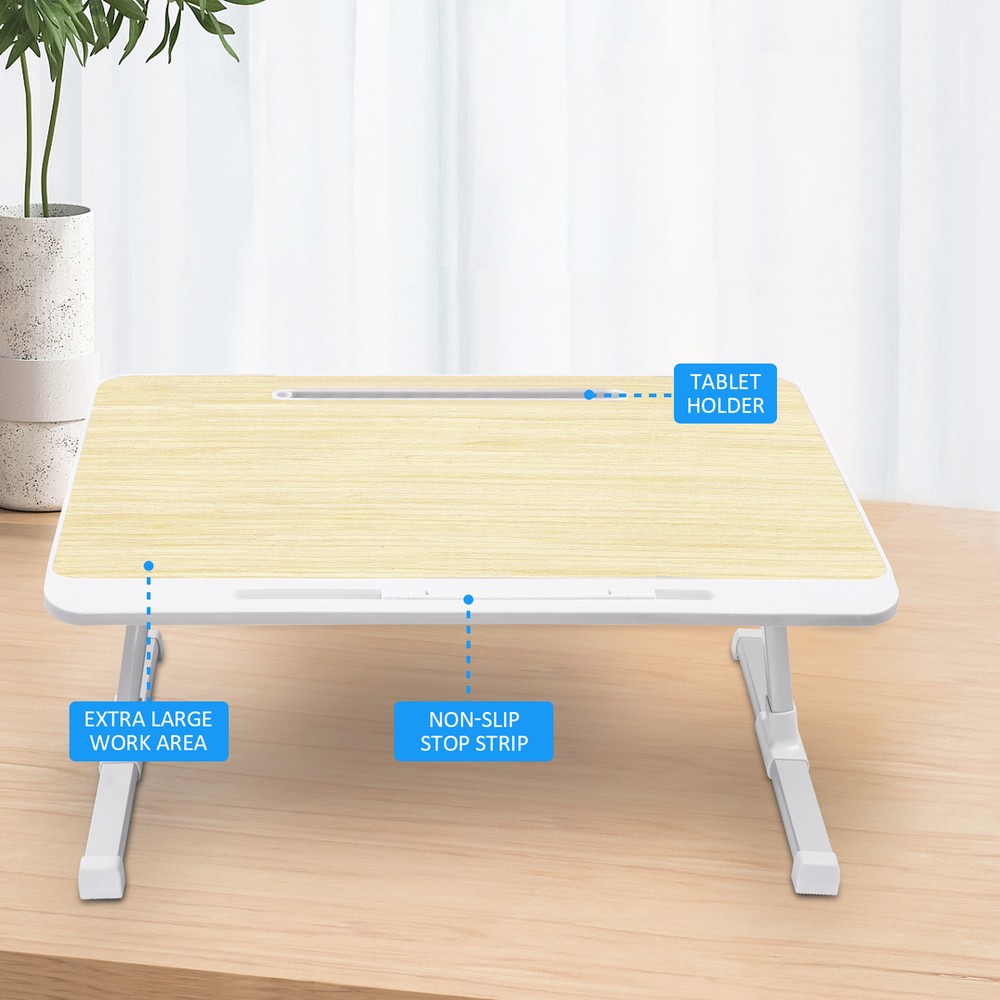 Adjustable Foldable Laptop Stand for Bed with Angle Height Control