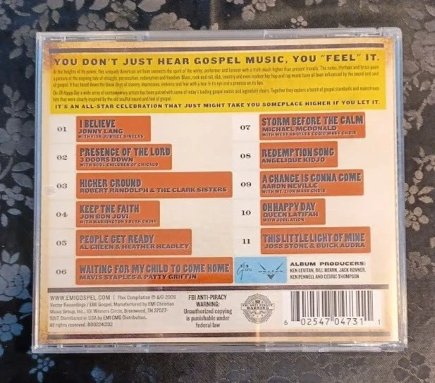 Oh Happy Day - RARE Christian Gospel CD Album w. Bon Jovi Queen Latifah Al Green Foto 2 de 3