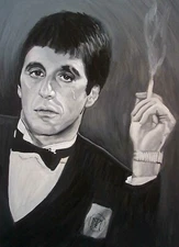 Scarface Print on Canvas,Tony Montana Painting, Al Pachino,Personalized Print